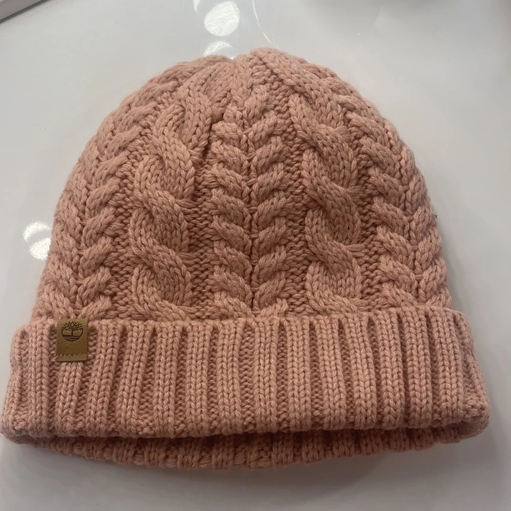 Timberland Peach winter Knit hat, lined - Picture 3 of 4